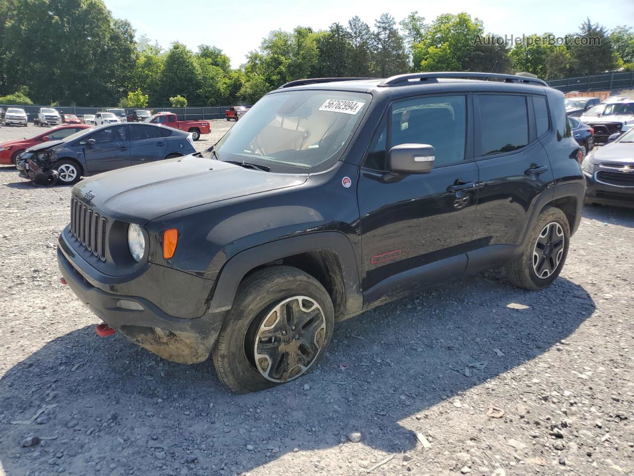 2017 Jeep Renegade Trailhawk Black vin: ZACCJBCB4HPG67940