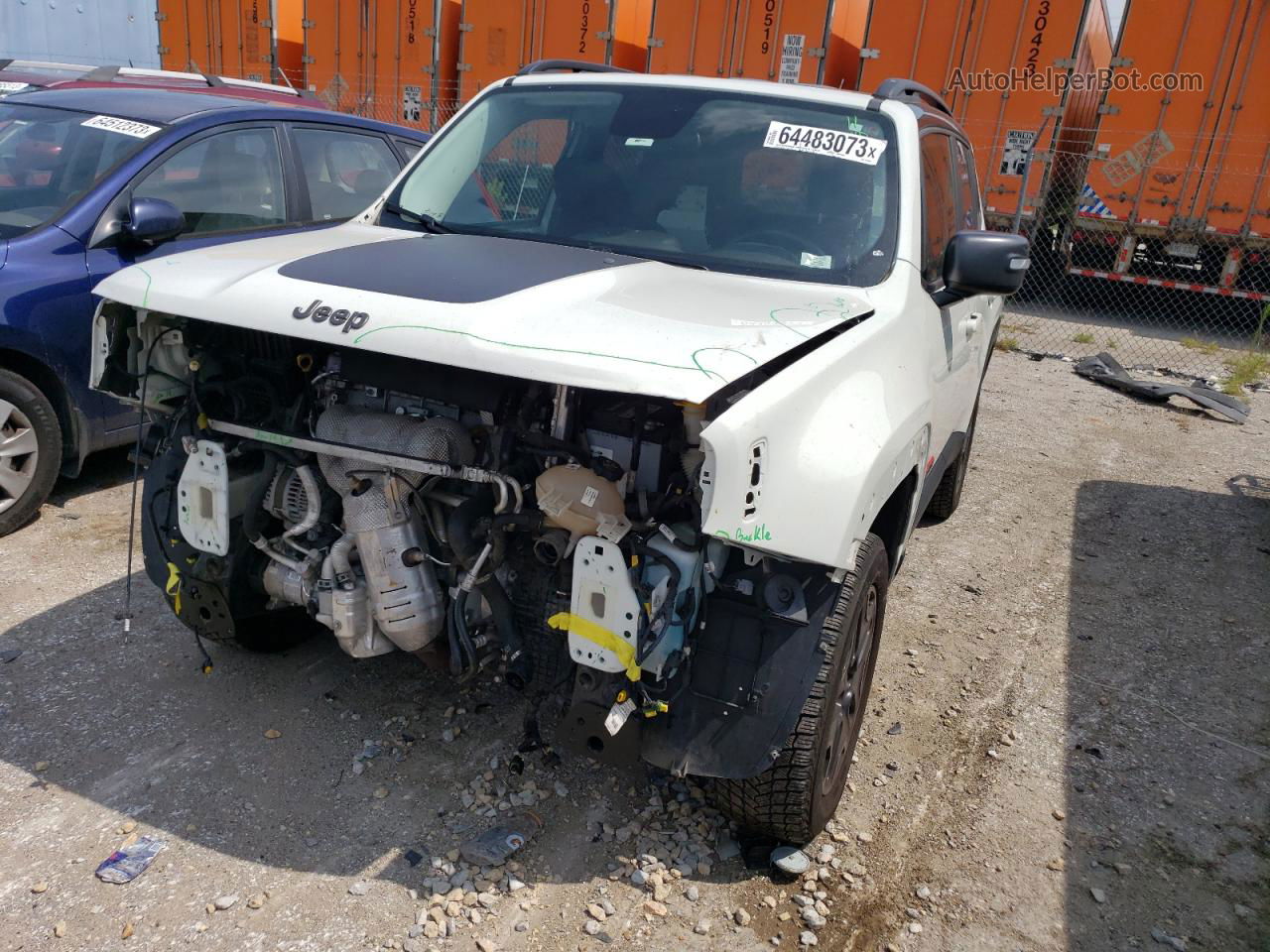 2017 Jeep Renegade Trailhawk White vin: ZACCJBCB6HPE95006