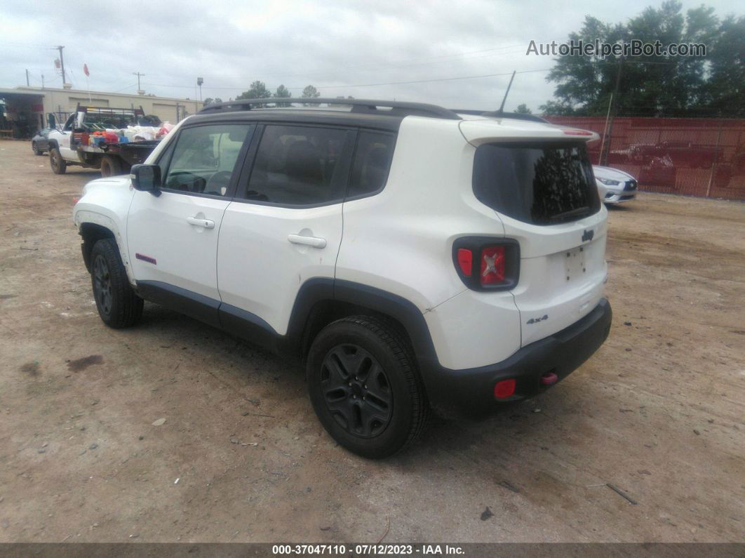 2018 Jeep Renegade Trailhawk White vin: ZACCJBCB6JPG76967