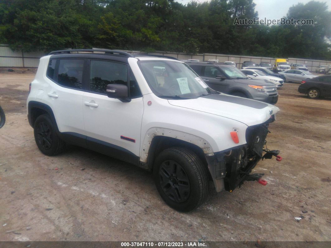 2018 Jeep Renegade Trailhawk White vin: ZACCJBCB6JPG76967