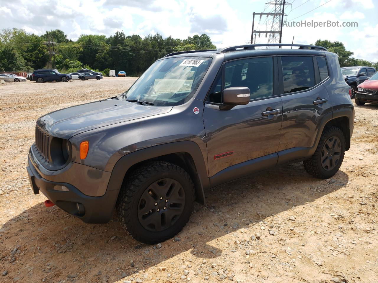 2018 Jeep Renegade Trailhawk Серый vin: ZACCJBCB6JPG96684