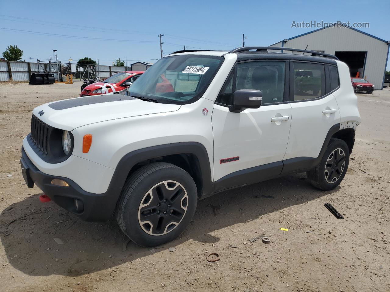 2017 Jeep Renegade Trailhawk White vin: ZACCJBCB8HPF27440