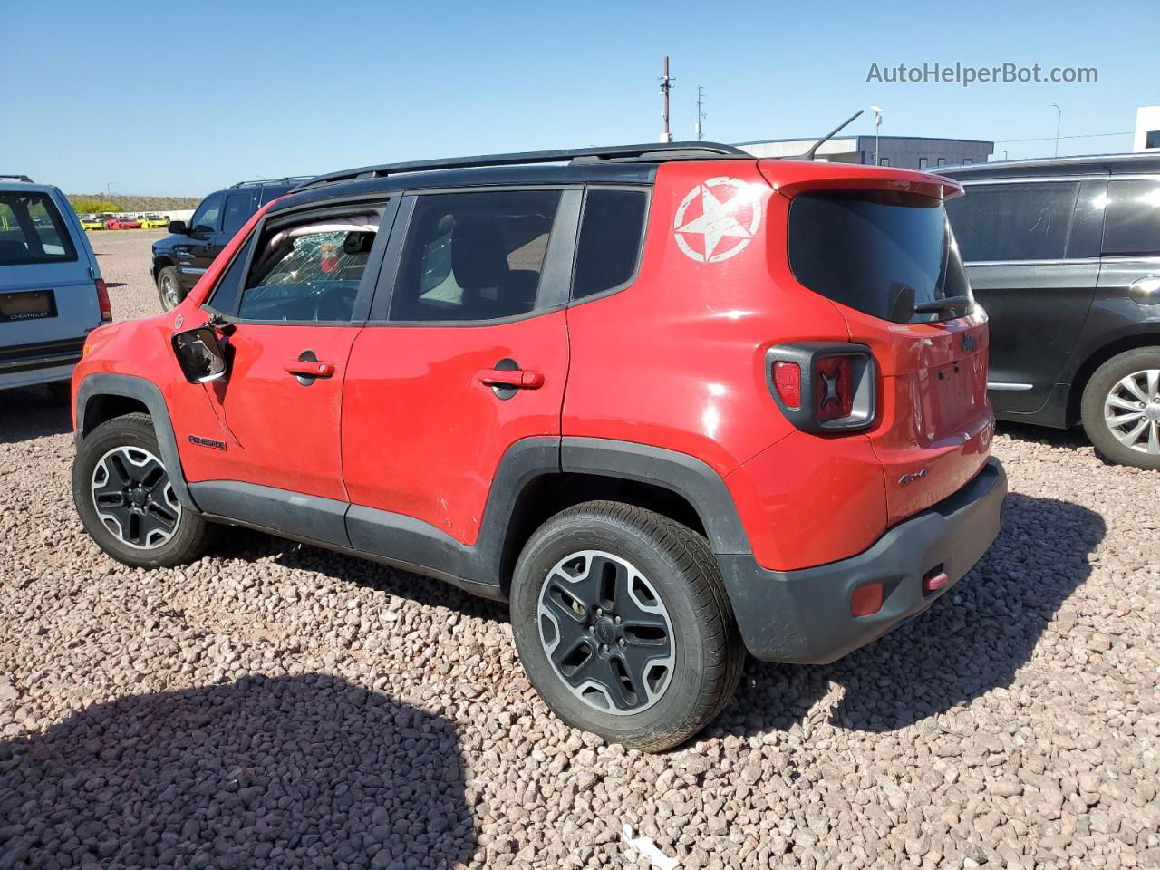 2017 Jeep Renegade Trailhawk Красный vin: ZACCJBCB8HPG08955