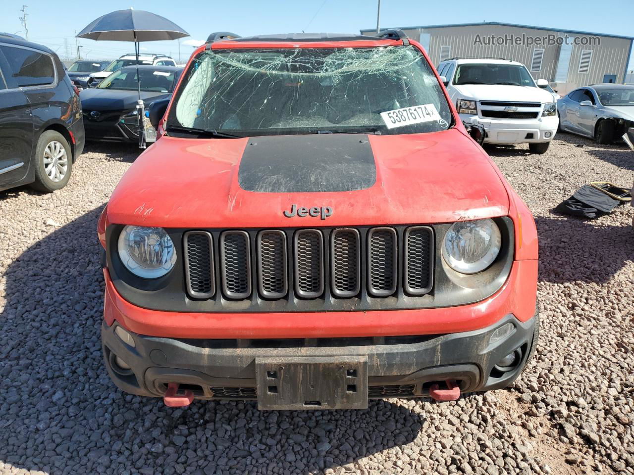 2017 Jeep Renegade Trailhawk Красный vin: ZACCJBCB8HPG08955