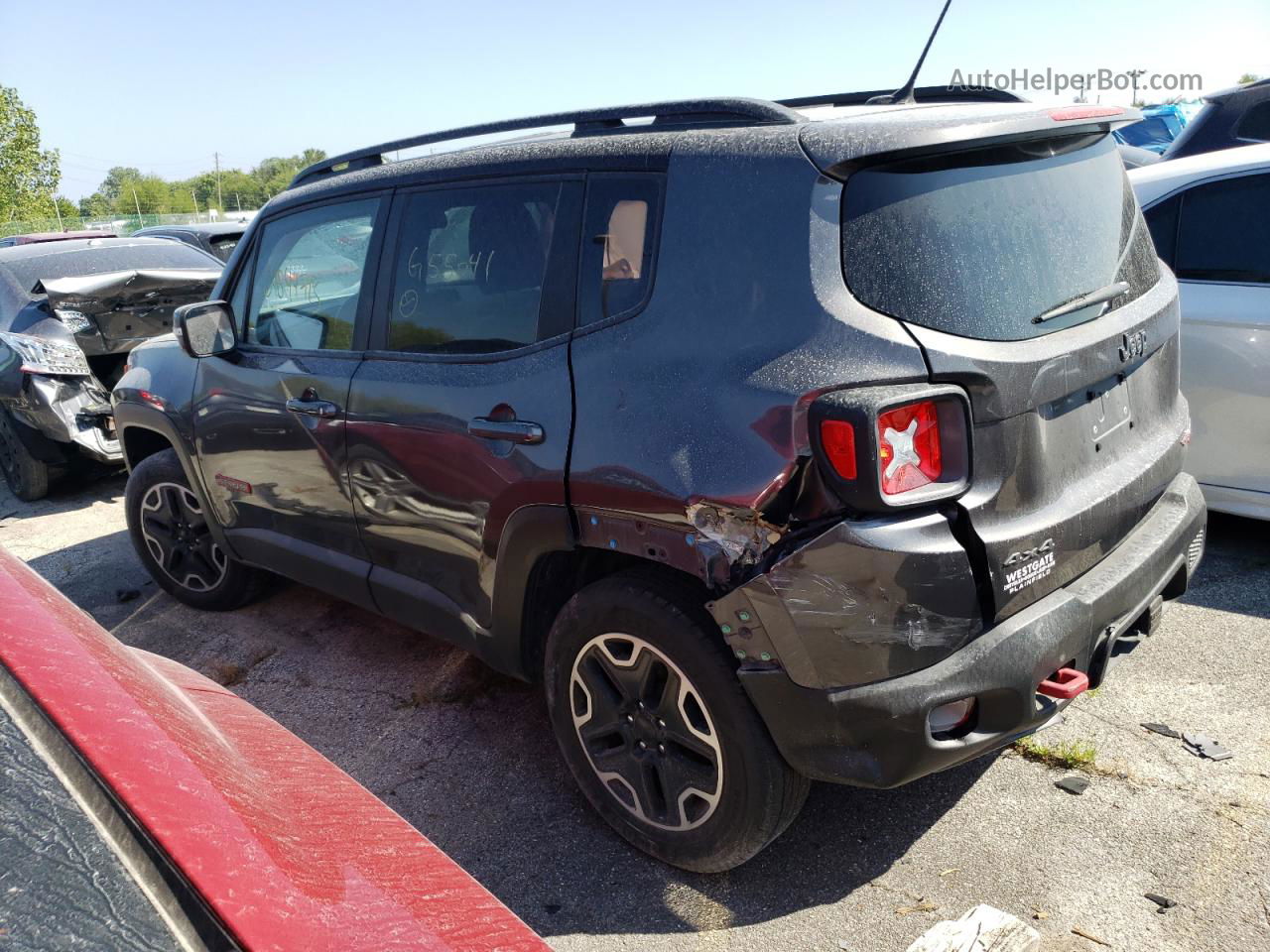 2017 Jeep Renegade Trailhawk Gray vin: ZACCJBCB9HPG55041