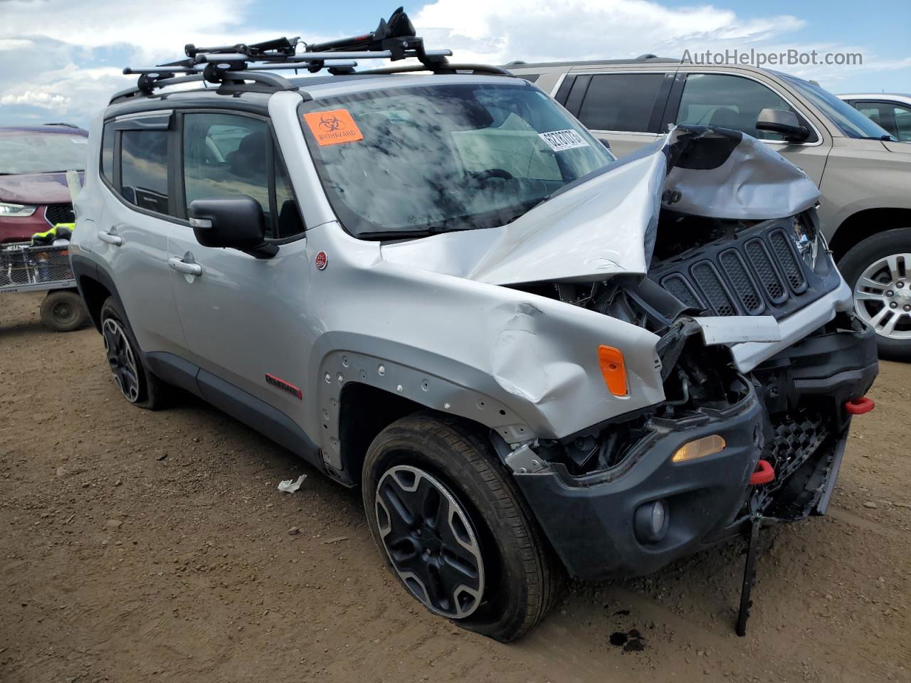 2017 Jeep Renegade Trailhawk Silver vin: ZACCJBCB9HPG56206