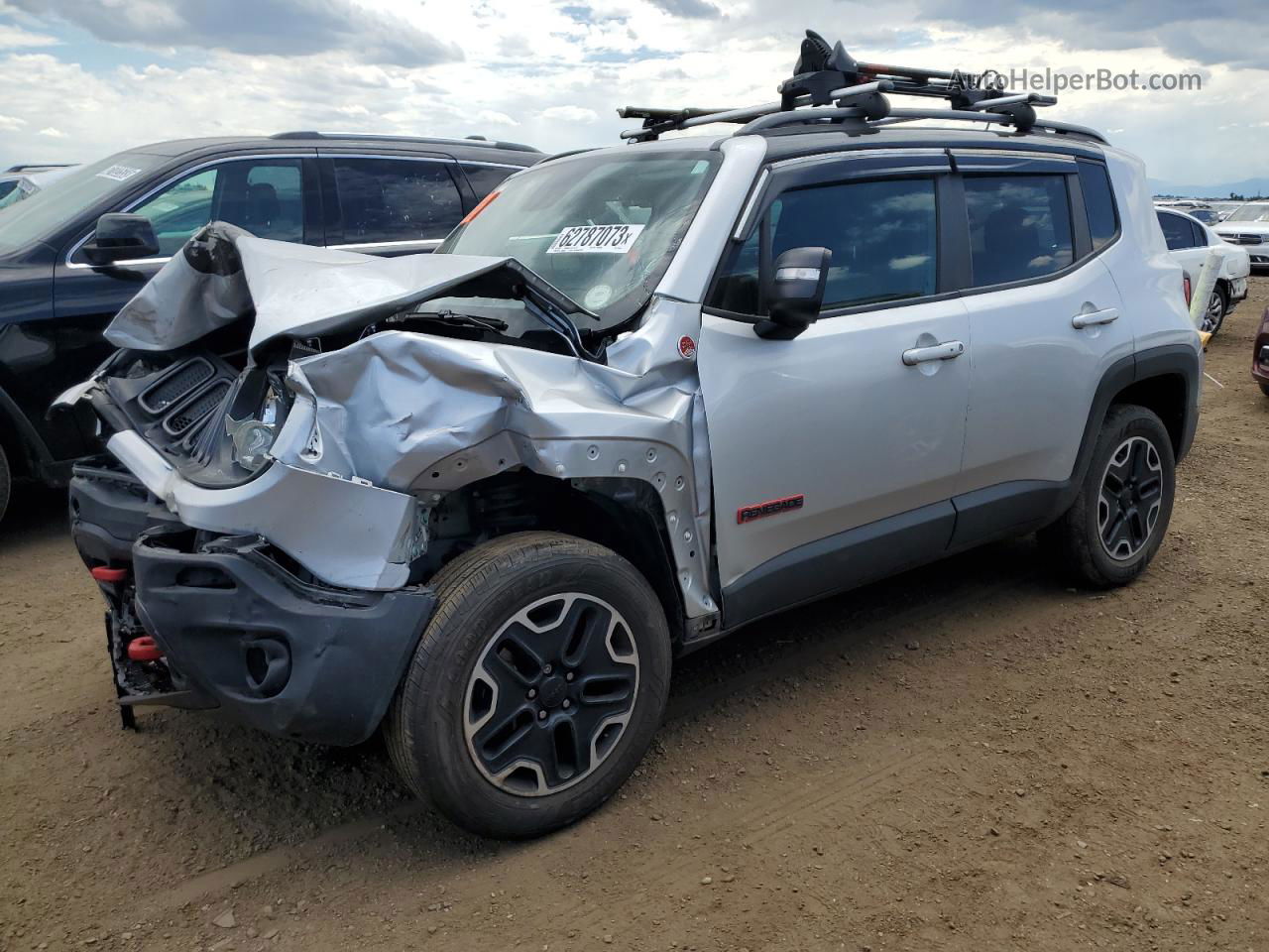 2017 Jeep Renegade Trailhawk Silver vin: ZACCJBCB9HPG56206