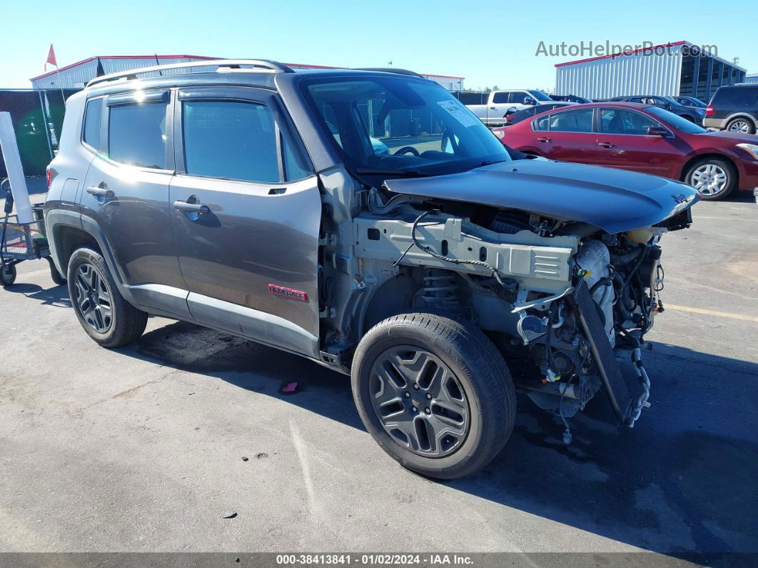 2018 Jeep Renegade Trailhawk 4x4 Gray vin: ZACCJBCB9JPG75442