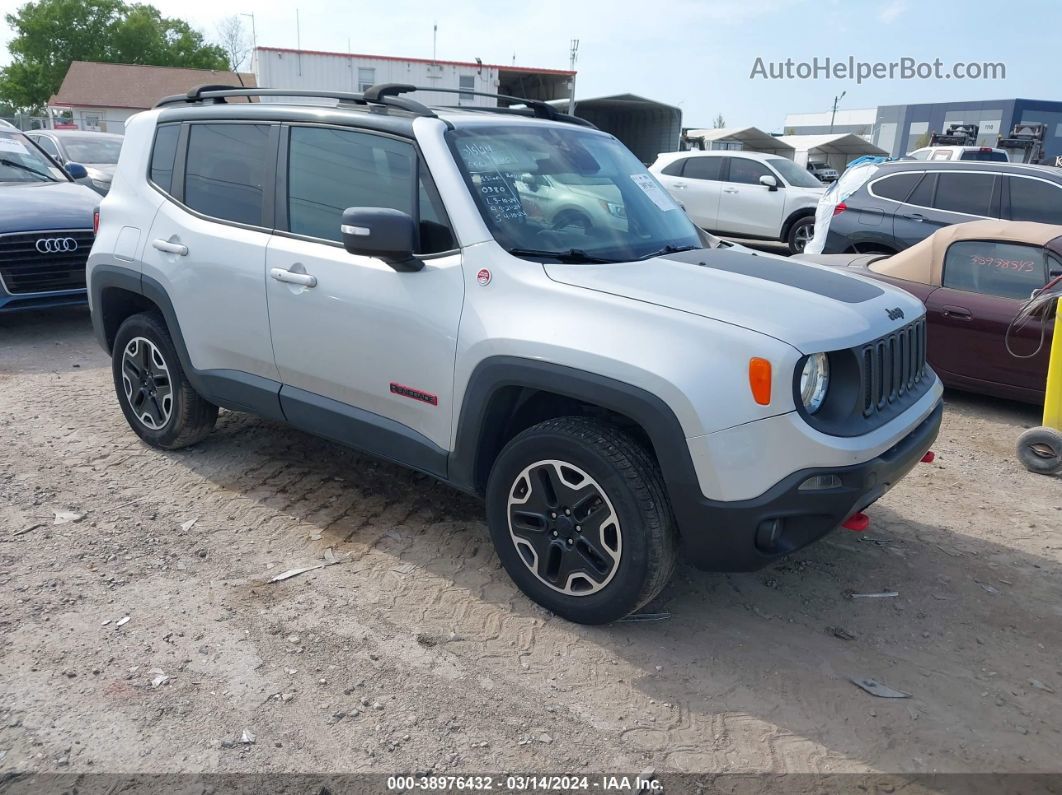 2017 Jeep Renegade Trailhawk 4x4 Silver vin: ZACCJBCBXHPE80380