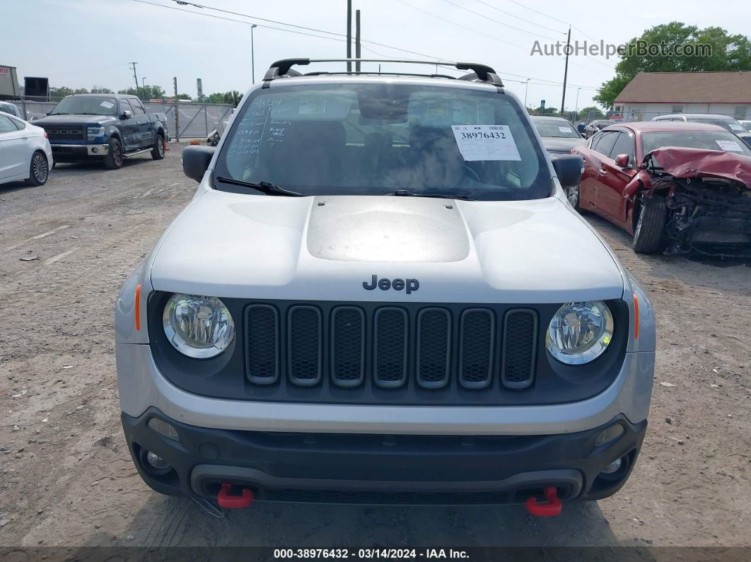 2017 Jeep Renegade Trailhawk 4x4 Silver vin: ZACCJBCBXHPE80380