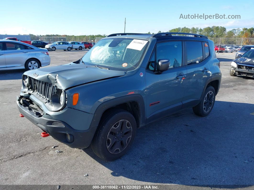 2017 Jeep Renegade Trailhawk 4x4 Blue vin: ZACCJBCBXHPF53392