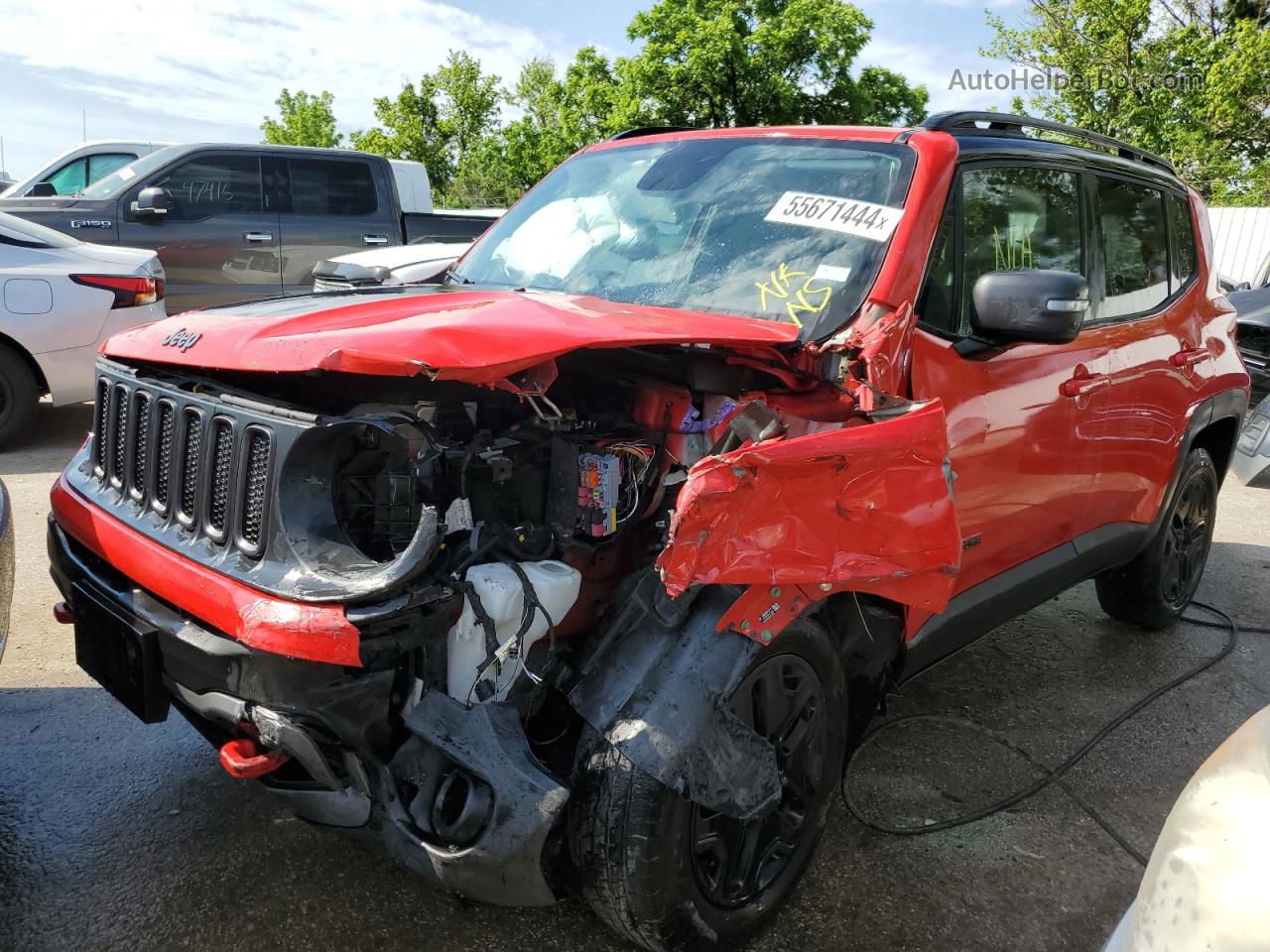 2018 Jeep Renegade Trailhawk Red vin: ZACCJBCBXJPJ02529