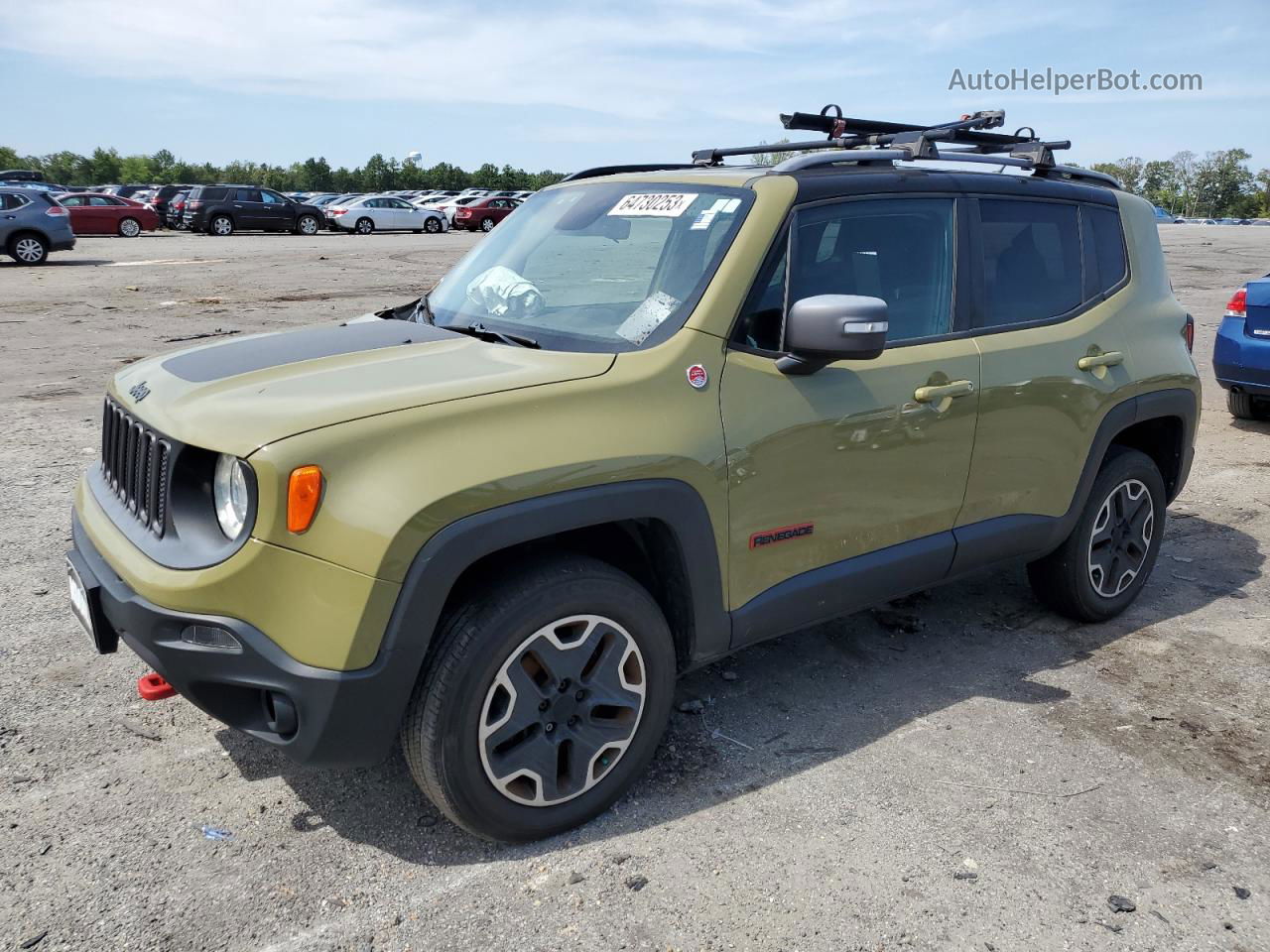 2015 Jeep Renegade Trailhawk Green vin: ZACCJBCT0FPB55009