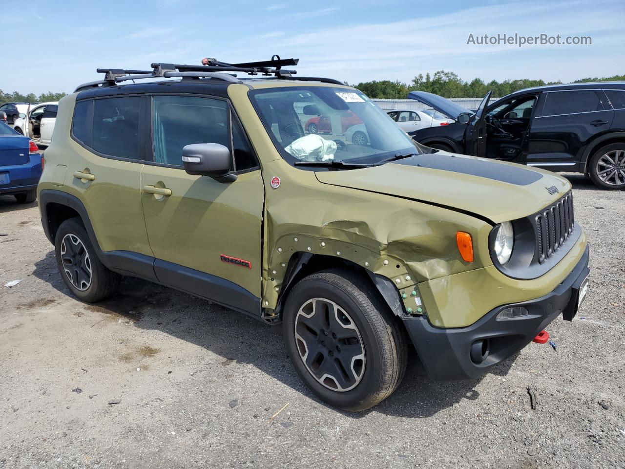 2015 Jeep Renegade Trailhawk Green vin: ZACCJBCT0FPB55009