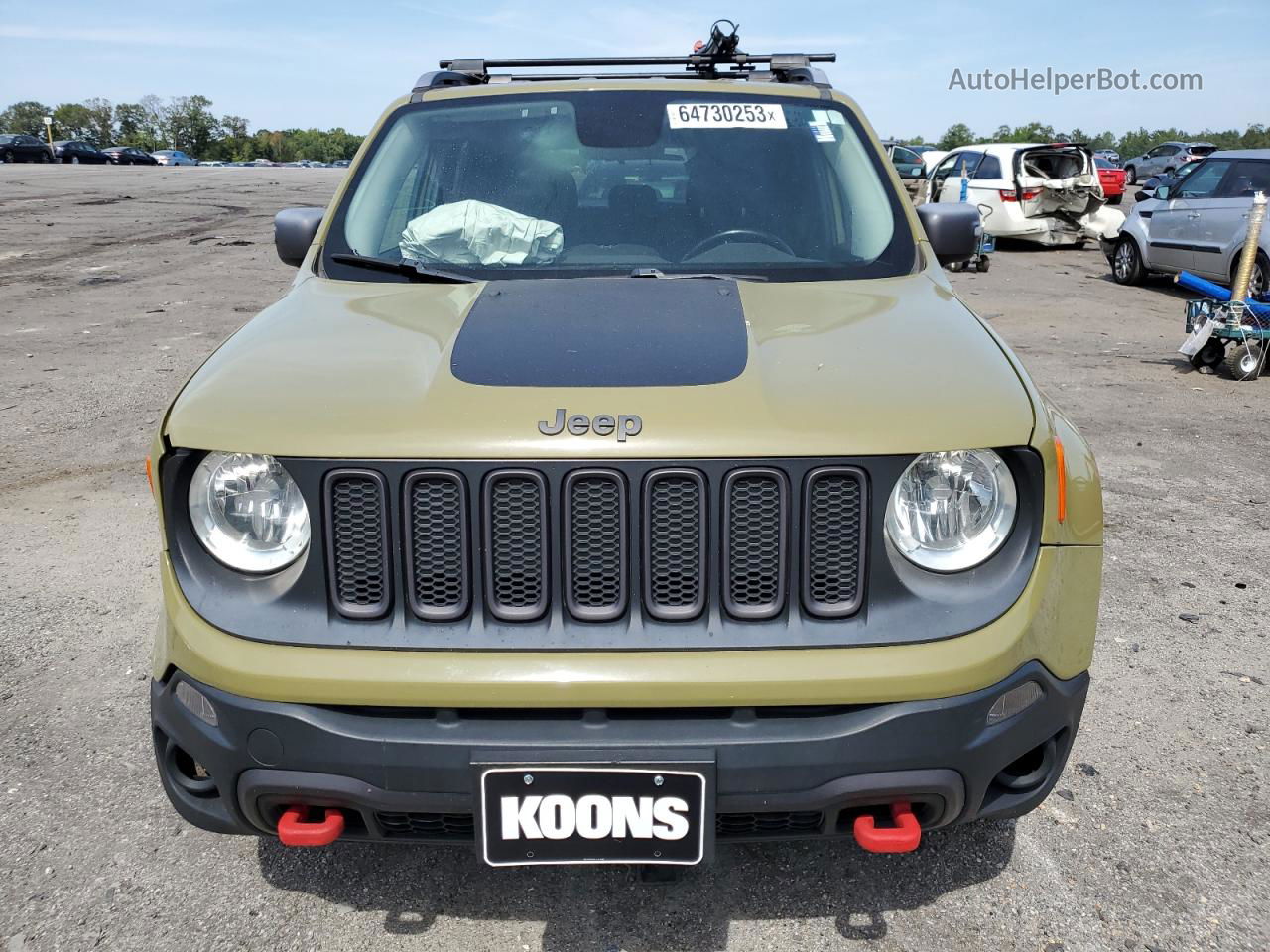 2015 Jeep Renegade Trailhawk Green vin: ZACCJBCT0FPB55009