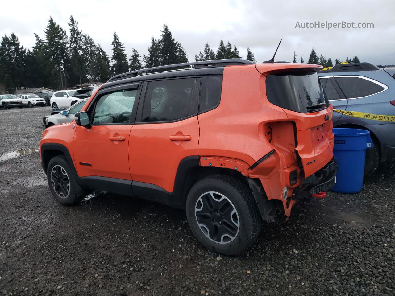 2015 Jeep Renegade Trailhawk Orange vin: ZACCJBCT0FPB68597