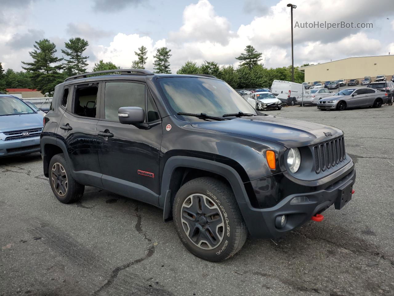 2015 Jeep Renegade Trailhawk Black vin: ZACCJBCT0FPB73977