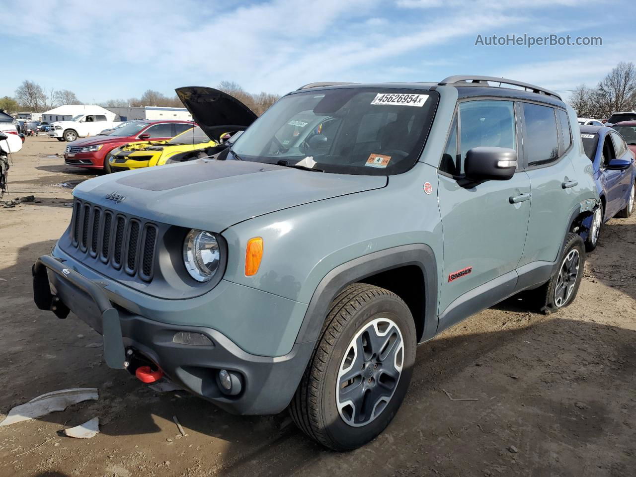 2015 Jeep Renegade Trailhawk Серый vin: ZACCJBCT2FPB77700