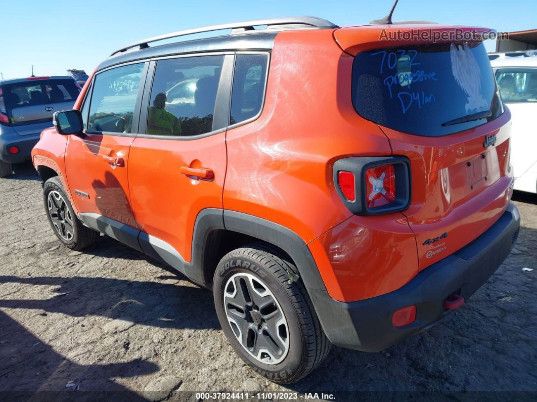 2015 Jeep Renegade Trailhawk Orange vin: ZACCJBCT3FPC21123