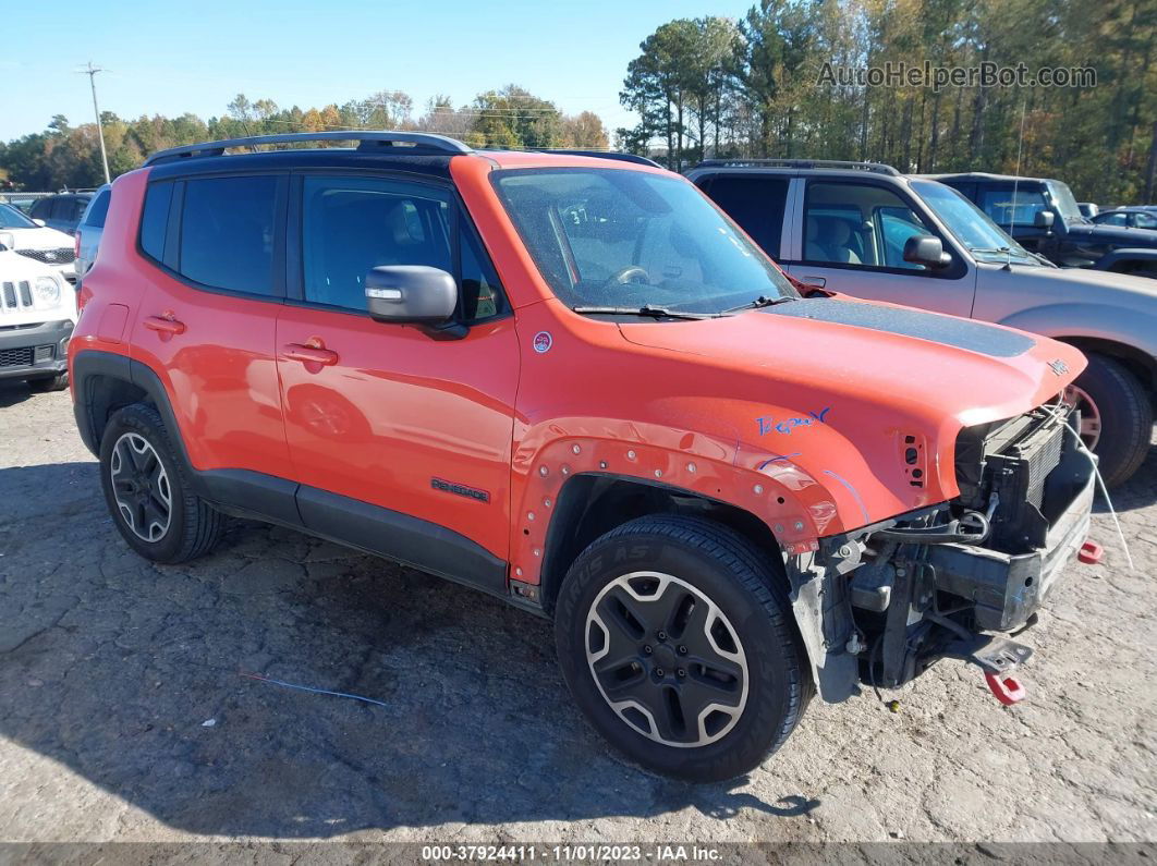 2015 Jeep Renegade Trailhawk Orange vin: ZACCJBCT3FPC21123