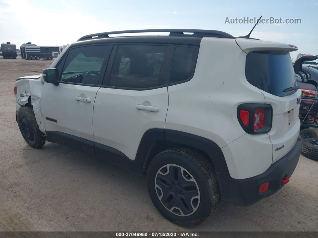 2015 Jeep Renegade Trailhawk White vin: ZACCJBCT3FPC23860