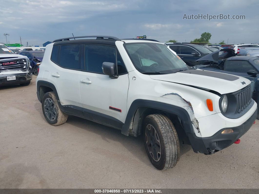 2015 Jeep Renegade Trailhawk White vin: ZACCJBCT3FPC23860