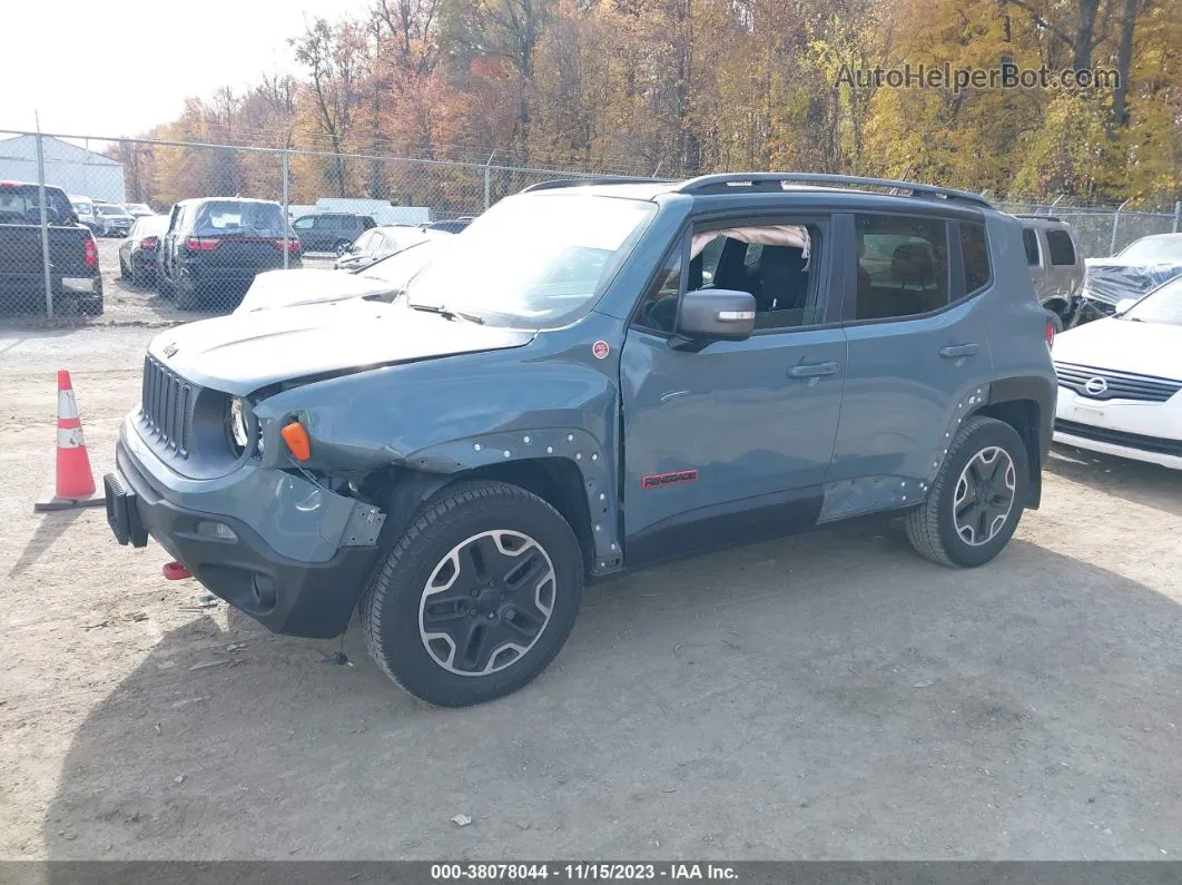 2015 Jeep Renegade Trailhawk Gray vin: ZACCJBCT4FPB85863