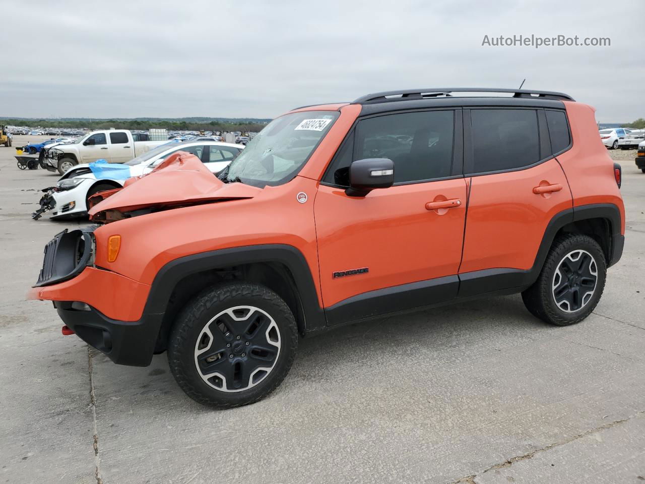 2015 Jeep Renegade Trailhawk Orange vin: ZACCJBCT5FPB88173