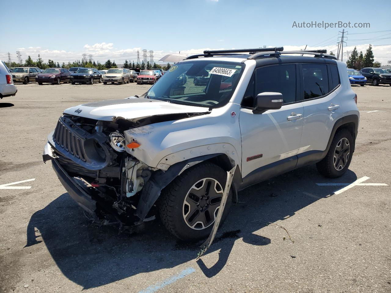 2015 Jeep Renegade Trailhawk Серебряный vin: ZACCJBCT6FPC07992