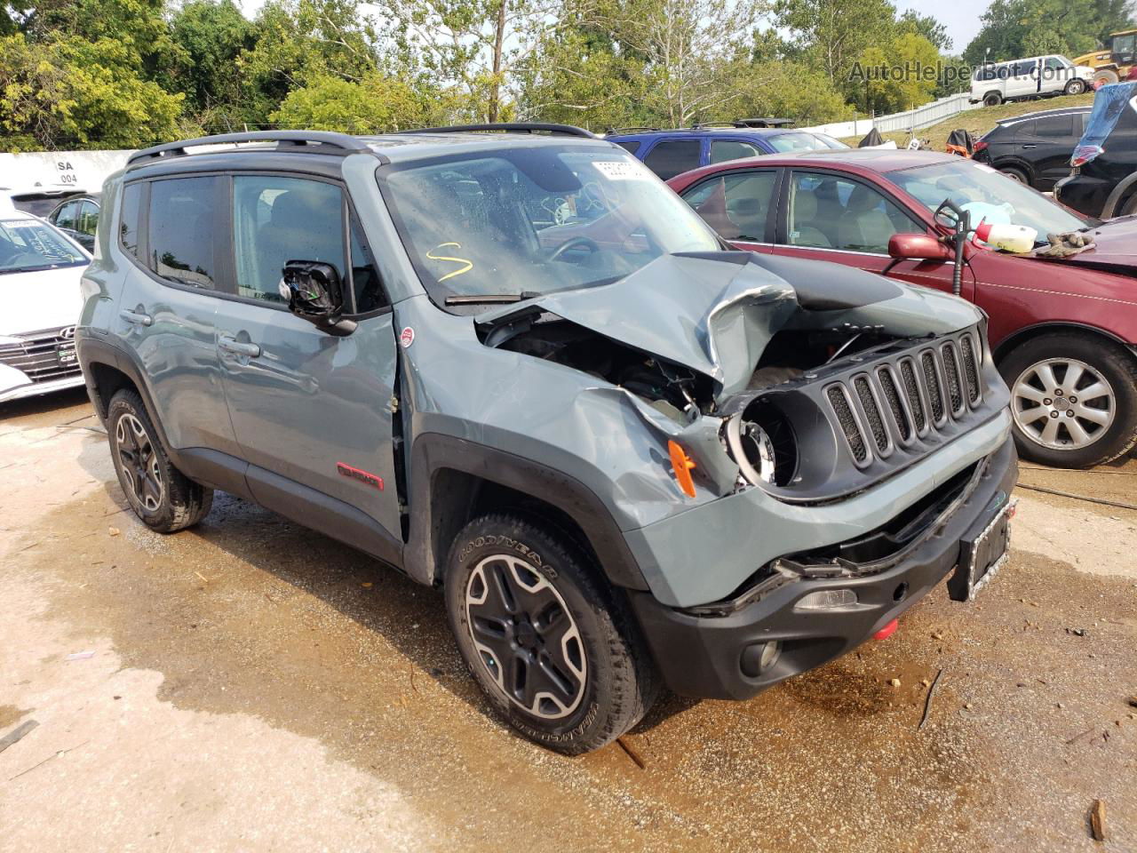 2015 Jeep Renegade Trailhawk Gray vin: ZACCJBCT7FPB42196