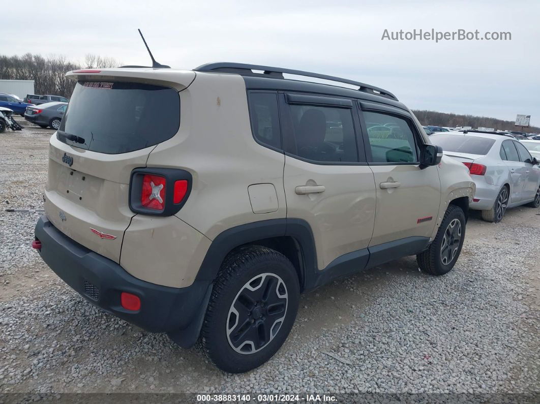 2015 Jeep Renegade Trailhawk Beige vin: ZACCJBCT7FPB86974