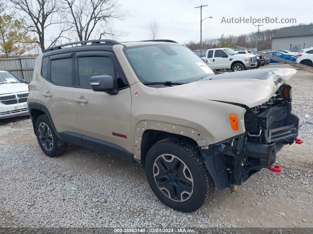 2015 Jeep Renegade Trailhawk Бежевый vin: ZACCJBCT7FPB86974