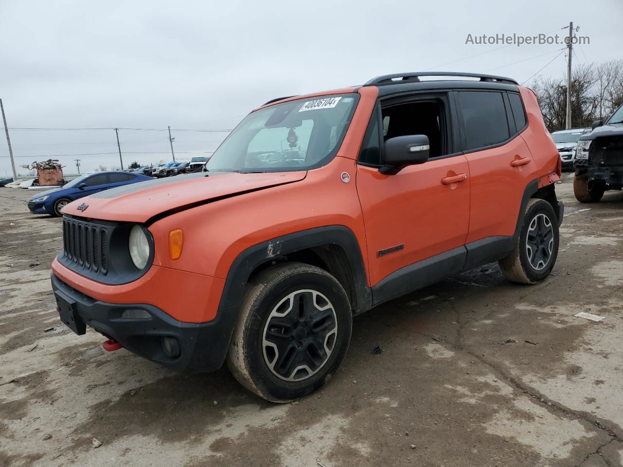 2015 Jeep Renegade Trailhawk Orange vin: ZACCJBCT7FPB92631