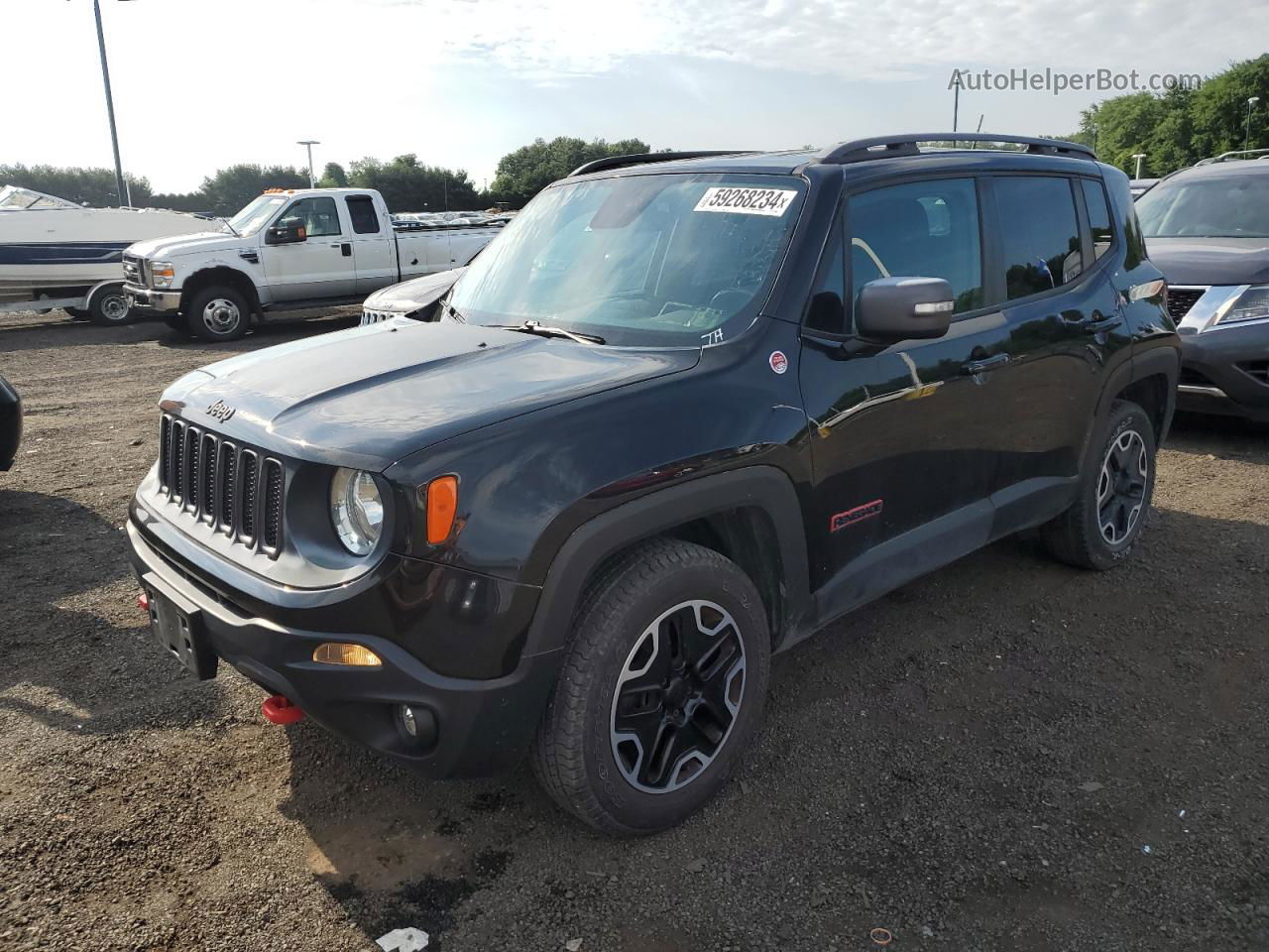 2015 Jeep Renegade Trailhawk Black vin: ZACCJBCT8FPB25455