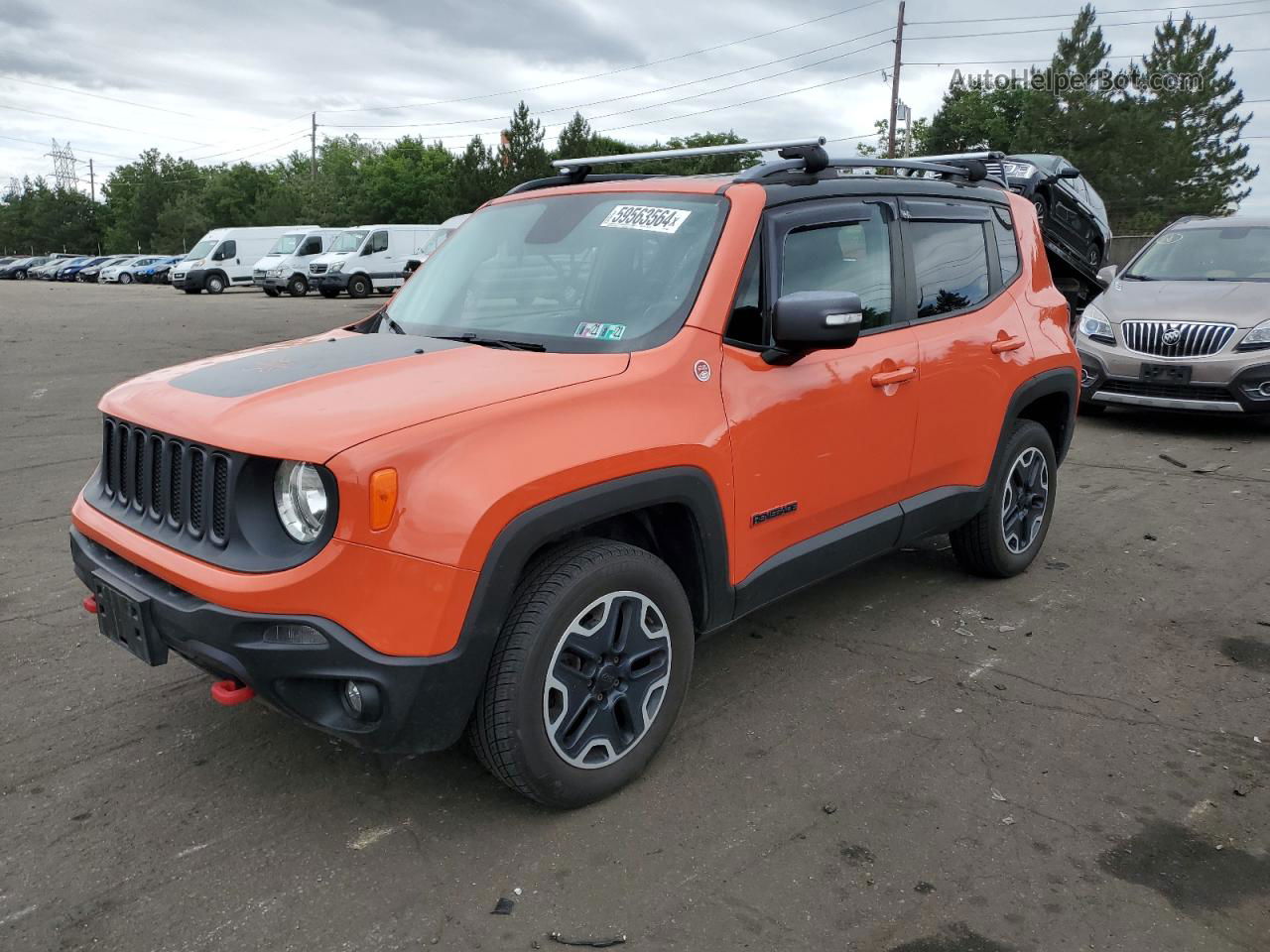 2015 Jeep Renegade Trailhawk Оранжевый vin: ZACCJBCT8FPB46421