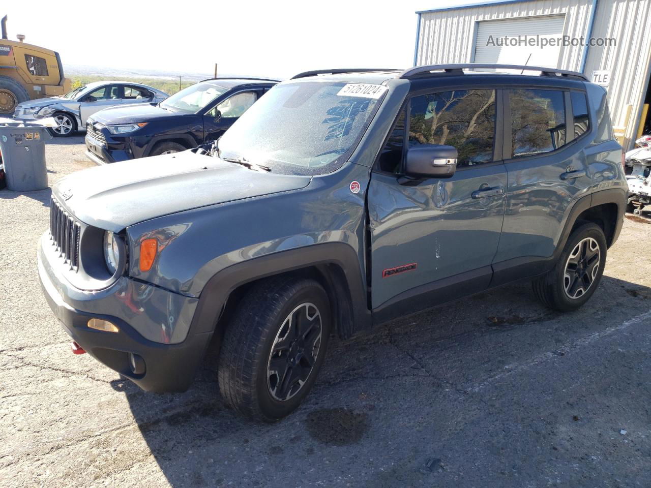 2015 Jeep Renegade Trailhawk Gray vin: ZACCJBCT8FPC17987