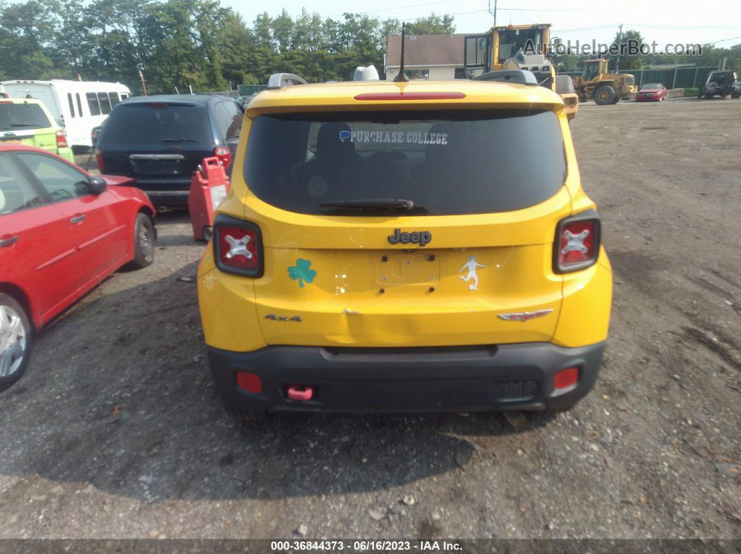 2015 Jeep Renegade Trailhawk Yellow vin: ZACCJBCT9FPC01636