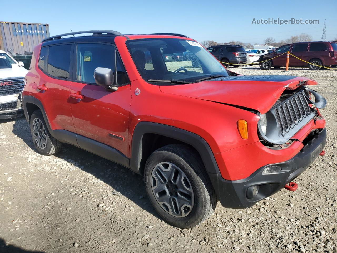 2015 Jeep Renegade Trailhawk Red vin: ZACCJBCTXFPB30222