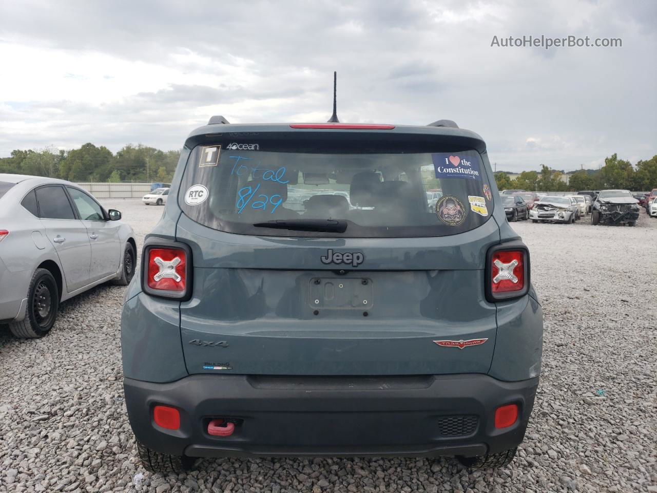 2015 Jeep Renegade Trailhawk Gray vin: ZACCJBCTXFPC21796