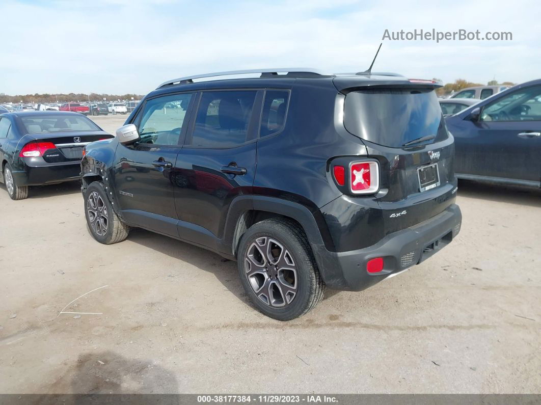 2017 Jeep Renegade Limited 4x4 Black vin: ZACCJBDB0HPE66339