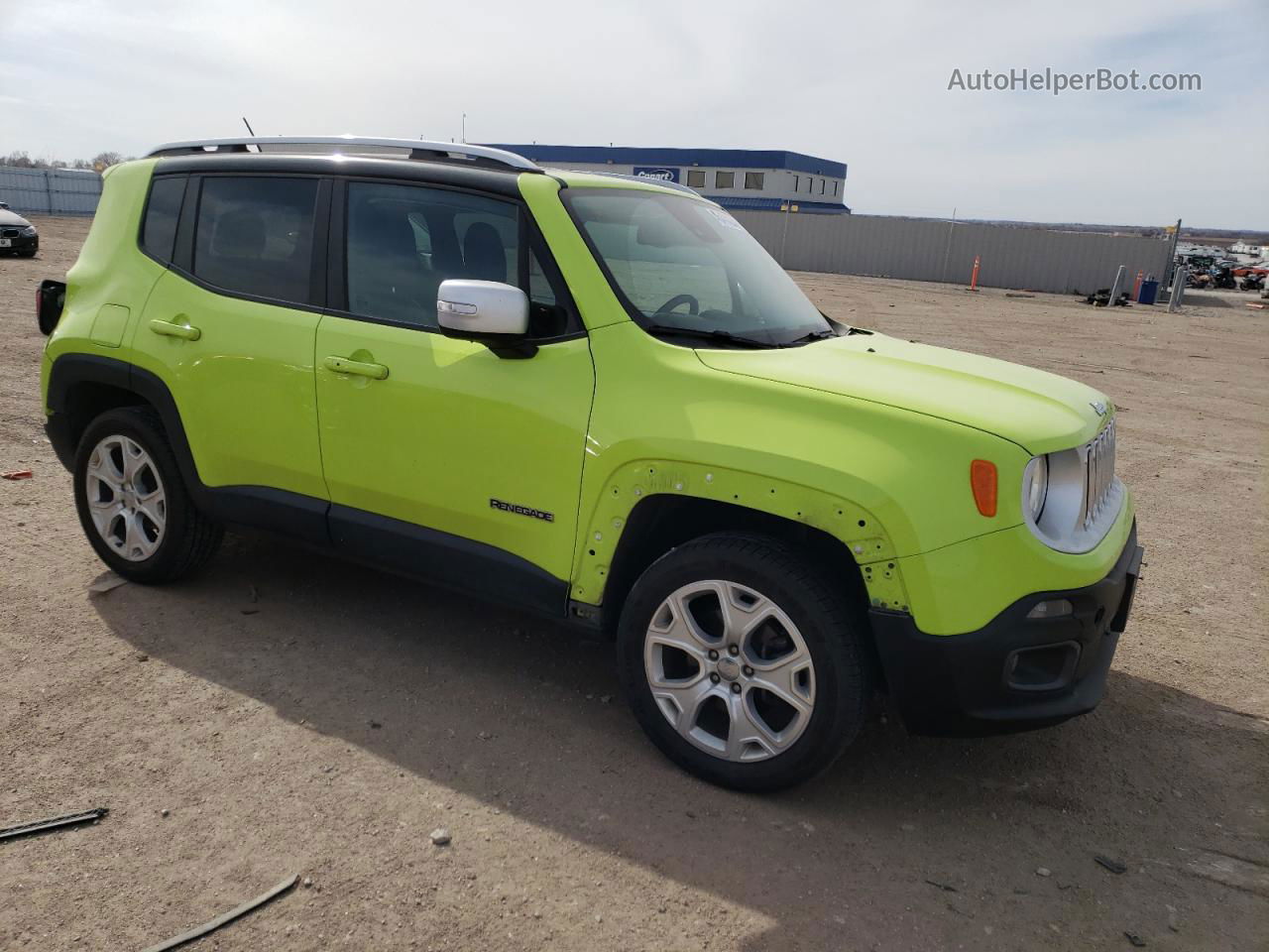 2017 Jeep Renegade Limited Зеленый vin: ZACCJBDB5HPF34554