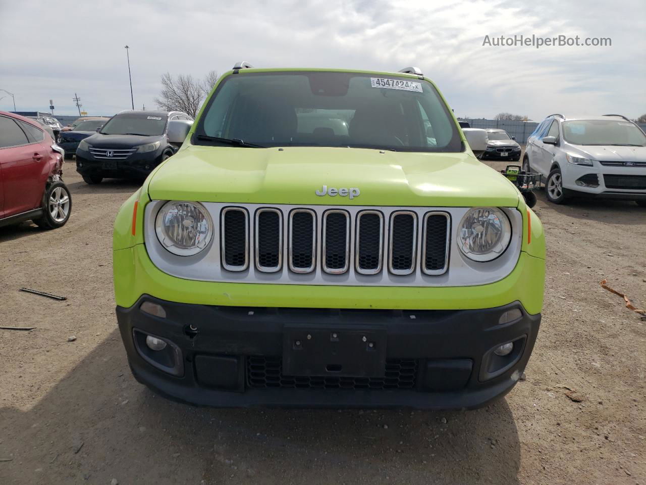 2017 Jeep Renegade Limited Зеленый vin: ZACCJBDB5HPF34554