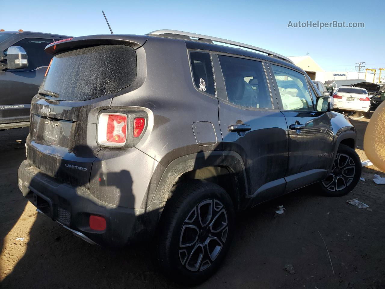 2017 Jeep Renegade Limited Gray vin: ZACCJBDB6HPG38602