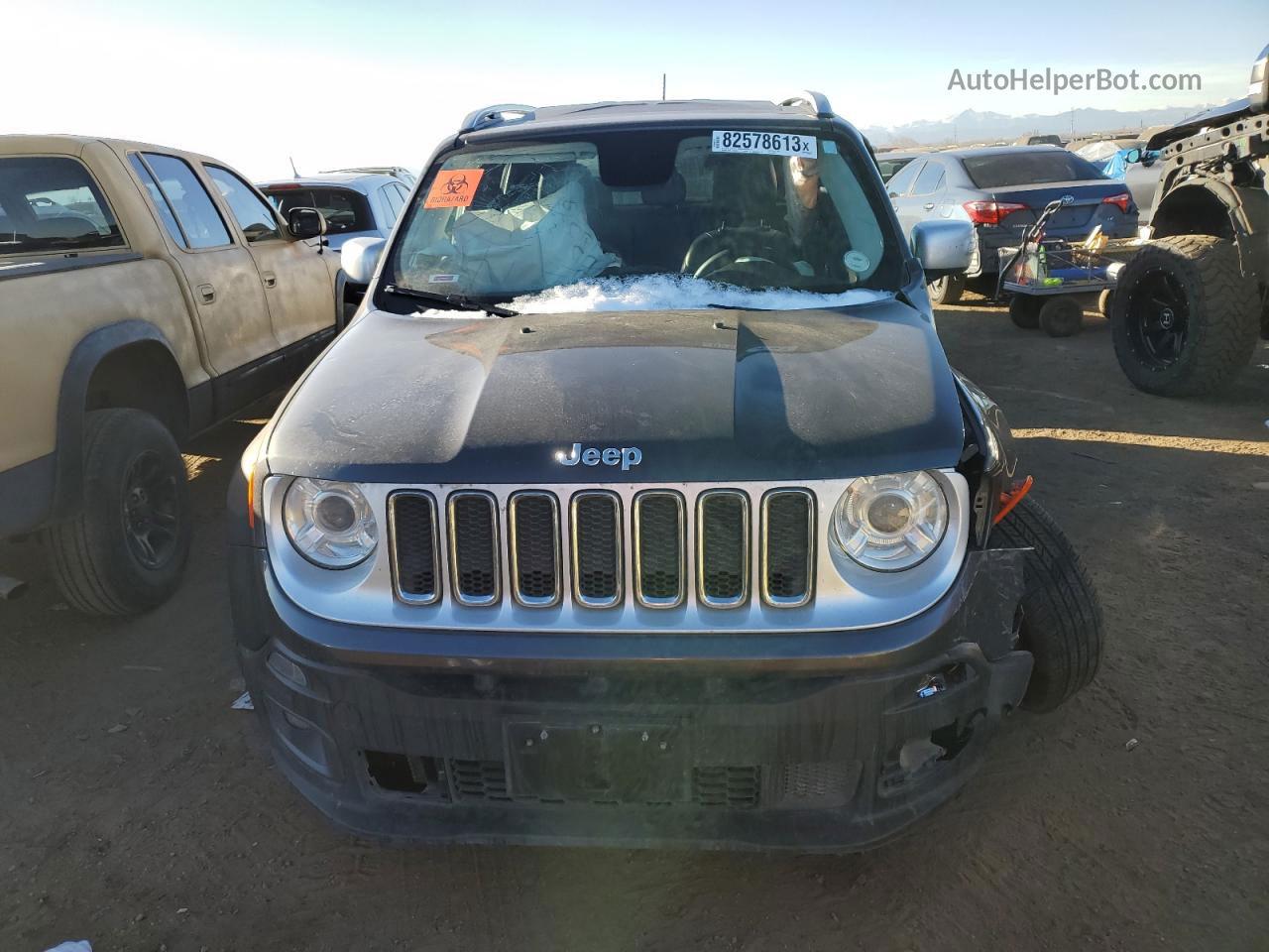 2017 Jeep Renegade Limited Gray vin: ZACCJBDB6HPG38602