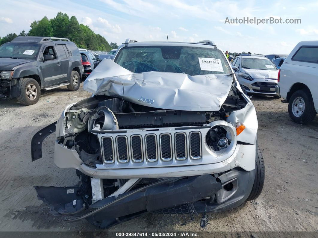 2018 Jeep Renegade Limited 4x4 Silver vin: ZACCJBDB6JPG95873