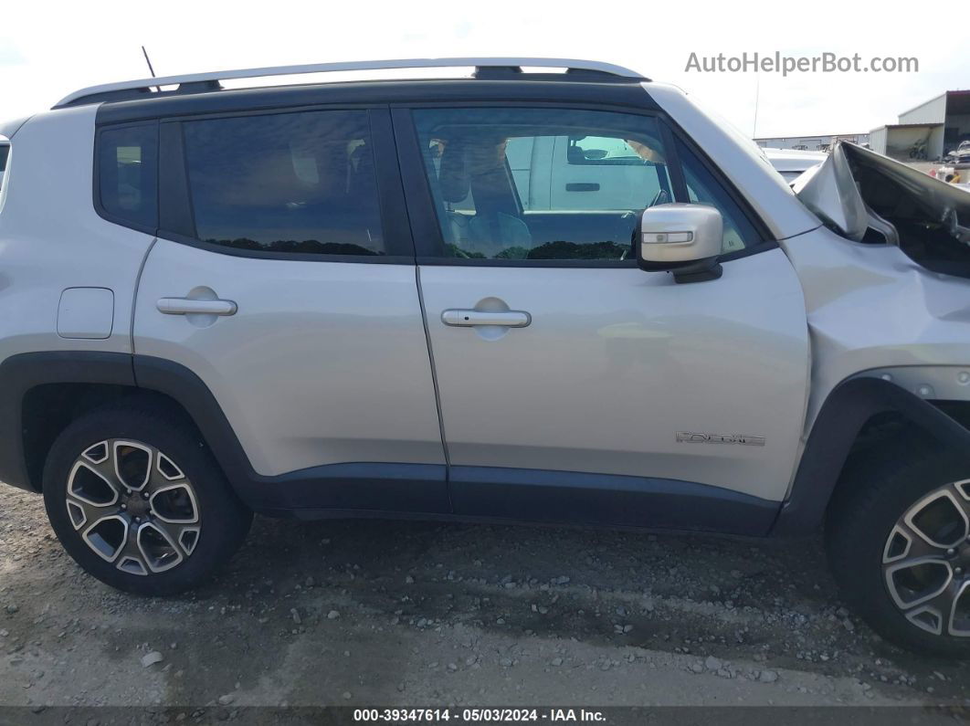 2018 Jeep Renegade Limited 4x4 Silver vin: ZACCJBDB6JPG95873