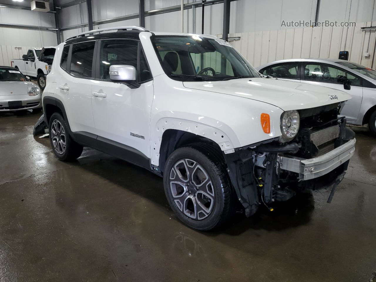 2018 Jeep Renegade Limited White vin: ZACCJBDB7JPG71310