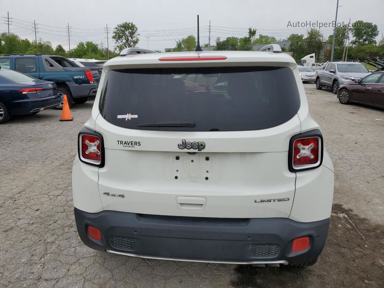 2018 Jeep Renegade Limited White vin: ZACCJBDB7JPH10428