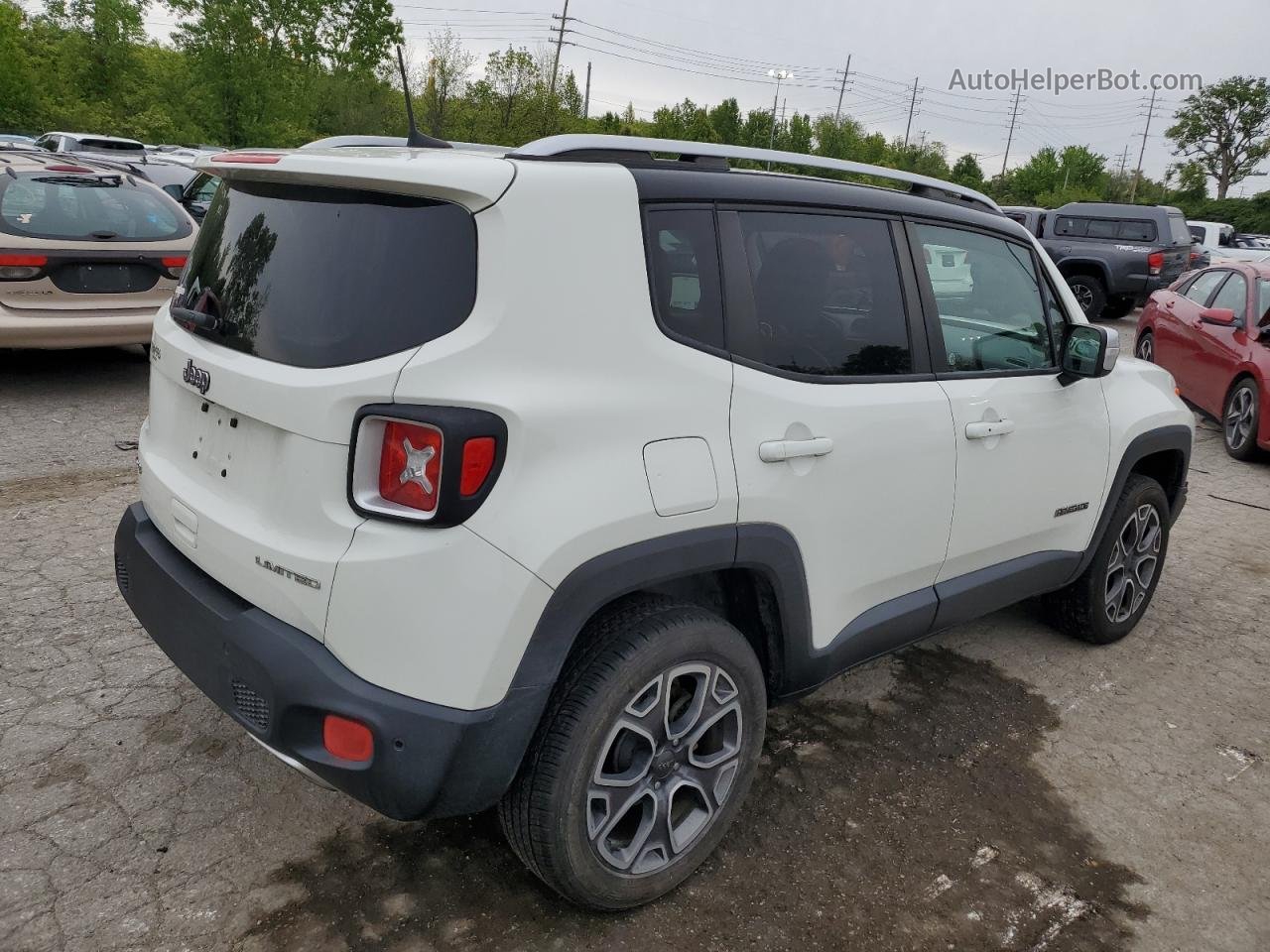 2018 Jeep Renegade Limited White vin: ZACCJBDB7JPH10428