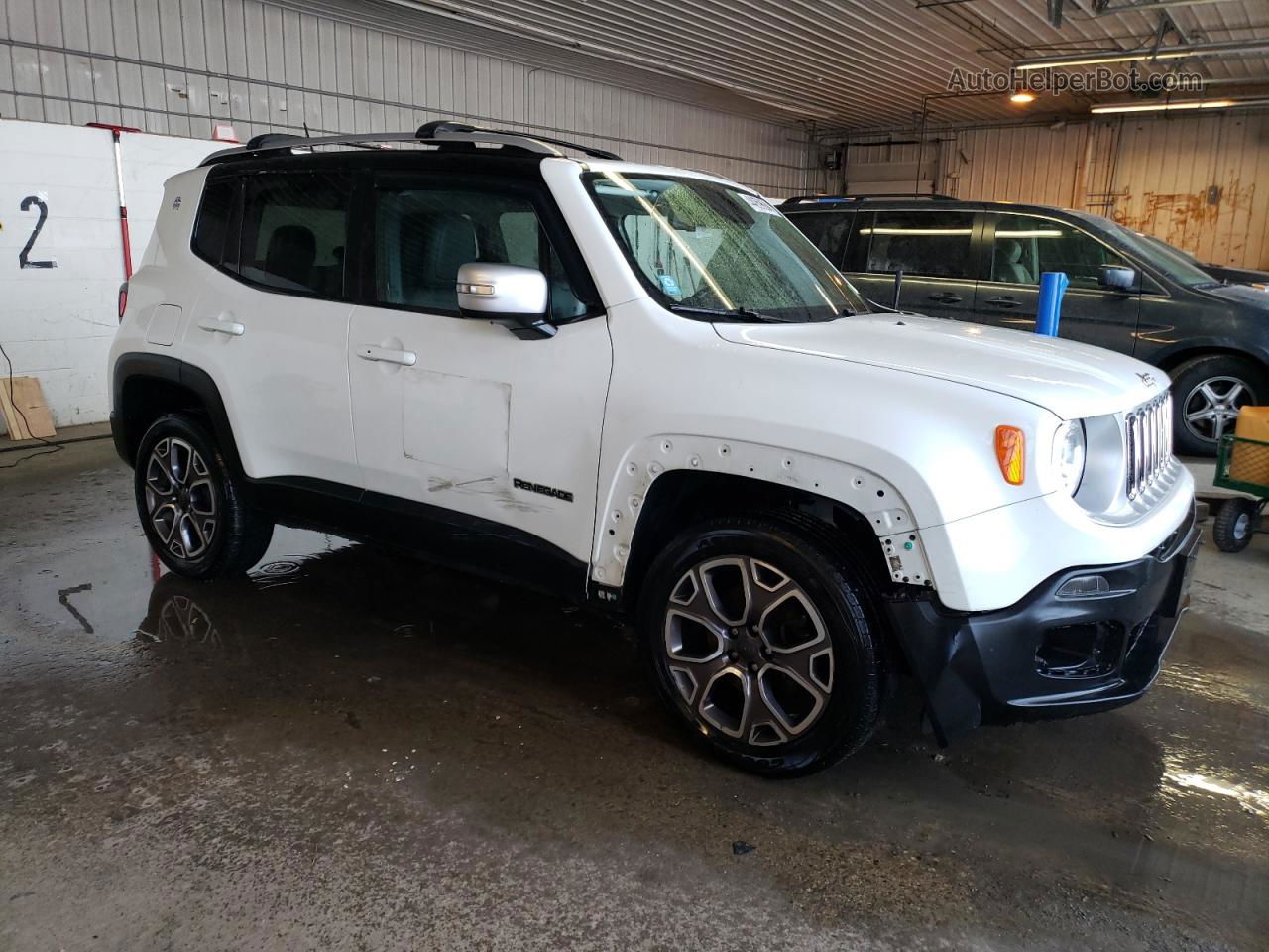 2018 Jeep Renegade Limited White vin: ZACCJBDB9JPG88187